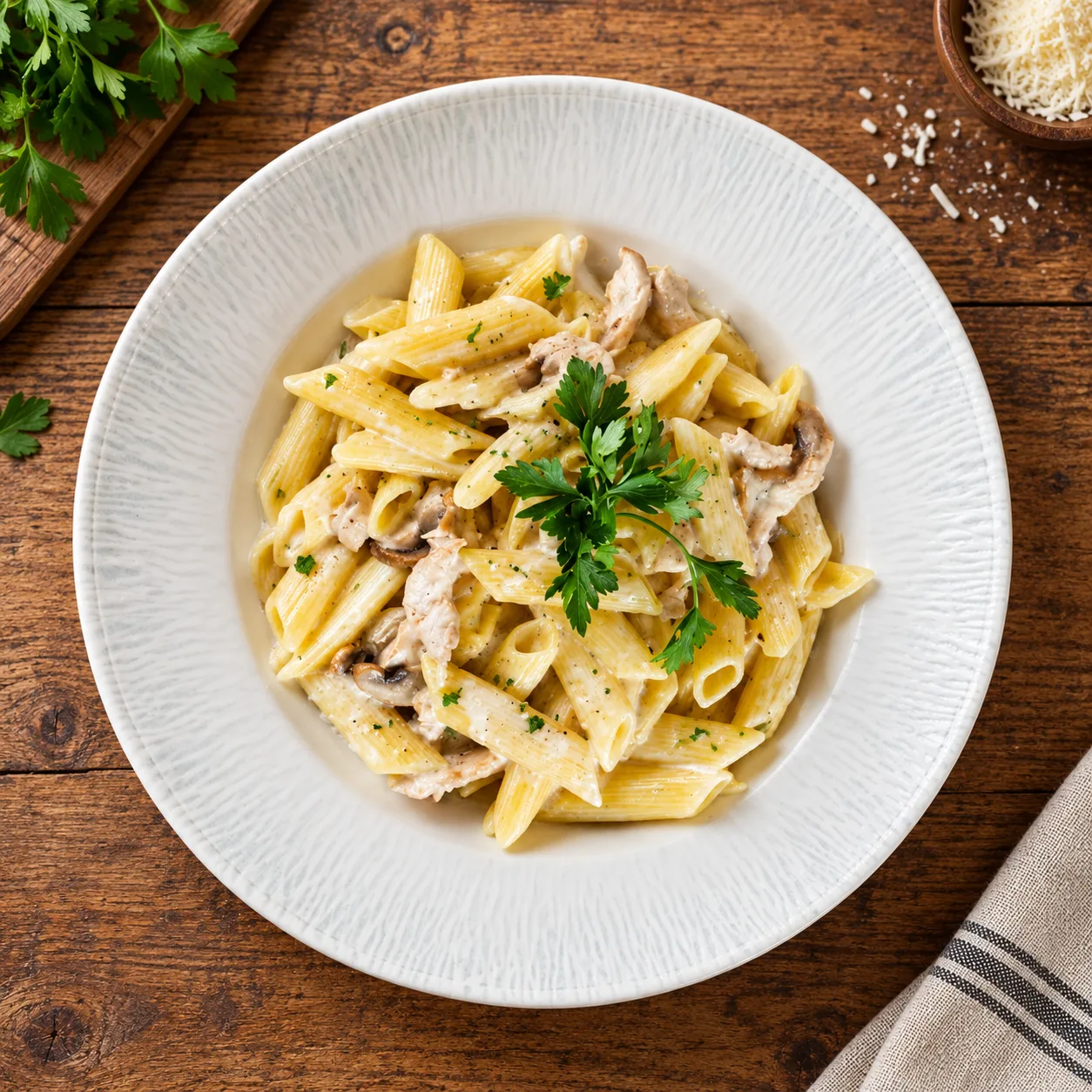 Kremalı Tavuk Penne